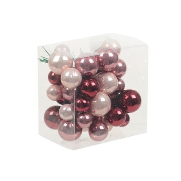   Vianočná sklenená guľa 2; 2,5;5,3 cm (24 ks)  wild blossom