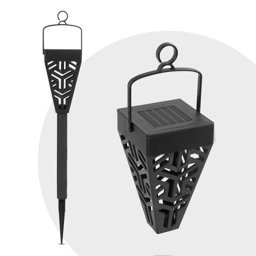 Zapichovacia, zavesiteľná solárna lampa - teplá biela