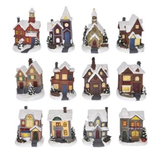 Zimný LED domček, 12 druhov