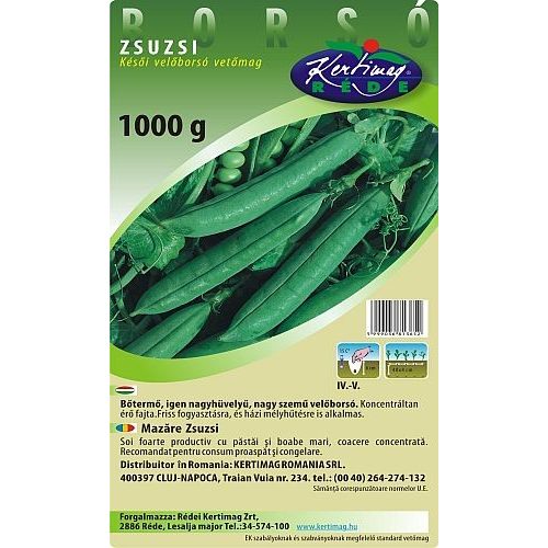 Hrášok zelený dreňový Zsuzsi 250g