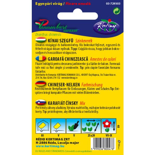 Čínsky karafiát zmes farieb 0,5g